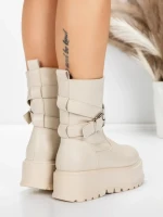 Ghete Dama cu Platforma 5W83 BEIGE | MEI
