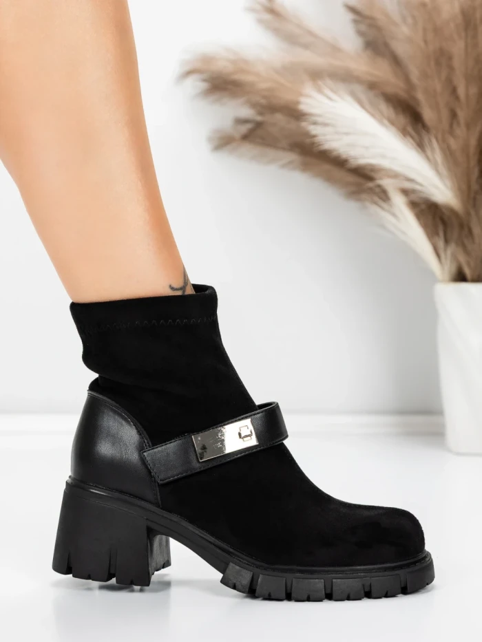 Ghete Dama cu Platforma 57WL8 BLACK | MEI