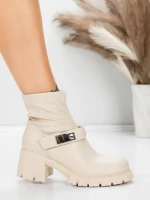 Ghete Dama cu Platforma 57WL8 BEIGE | MEI