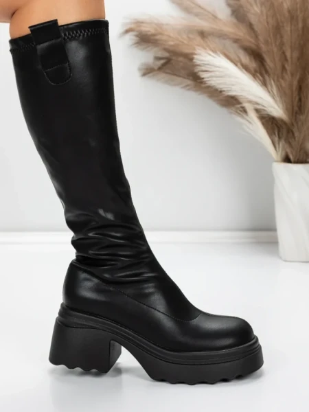 Cizme Dama cu Toc 57WL9 BLACK | MEI