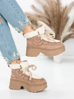 Ghete Dama cu Platforma 5GB3 COFFEE | MEI