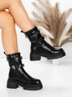 Ghete Dama cu Platforma 5W80 BLACK | MEI