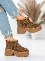 Ghete Dama din piele naturala 5W70 LEOPARD PRINT | PANTOFUL