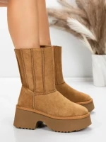 Ghete Dama din piele naturala 5W71 YELLOW | PANTOFUL