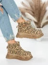 Ghete Dama din piele naturala 58W28 LEOPARD PRINT | PANTOFUL