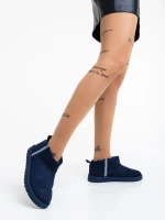 Cizme dama negre din material textil Aloani