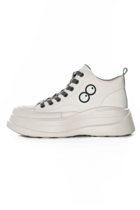 Ghete Dama din piele naturala KM3817 CREAM | ADVANCER