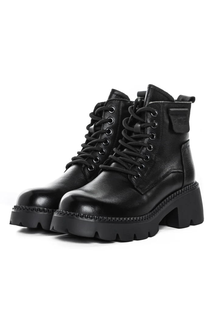 Ghete Dama cu Platforma 8099 Negru » MeiShop.Ro