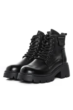 Ghete Dama cu Platforma 8099 Negru » MeiShop.Ro