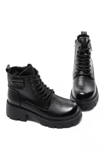 Ghete Dama cu Platforma 8099 Negru » MeiShop.Ro