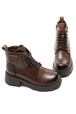 Ghete Dama cu Platforma 8099 Maro » MeiShop.Ro