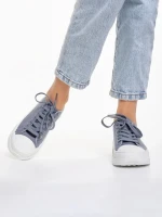 Tenisi dama albastri din material textil Nathana