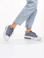 Tenisi dama albastri din material textil Nathana