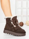 Ghete Dama din piele naturala 5W96 BROWN | PANTOFUL