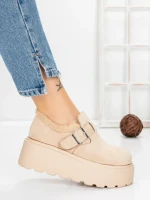Ghete Dama cu Platforma 58WL18 BEIGE | MEI