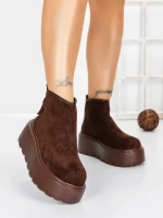 Ghete Dama cu Platforma 58WL19 BROWN | MEI