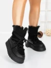 Ghete Dama cu Platforma 5GB9 BLACK | MEI