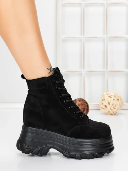 Ghete Dama cu Platforma 58WL30 BLACK | MEI