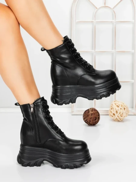Ghete Dama cu Platforma 58WL31 BLACK | MEI