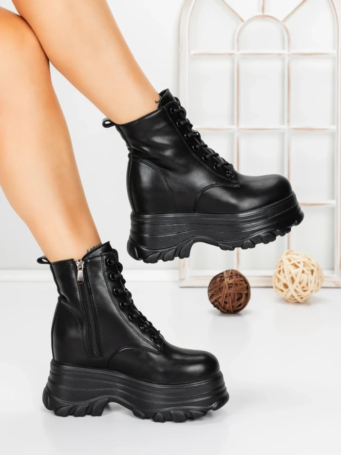 Ghete Dama cu Platforma 58WL31 BLACK | MEI