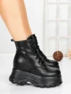 Ghete Dama cu Platforma 58WL31 BLACK | MEI