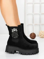 Ghete Dama cu Platforma 5AH52 BLACK | MEI