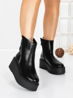 Ghete Dama cu Platforma 5AH56 BLACK | MEI