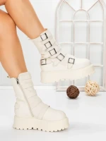 Ghete Dama cu Platforma 56WL2 BEIGE | MEI