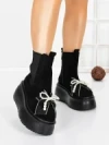Ghete Dama cu Platforma 56WL9 BLACK | MEI