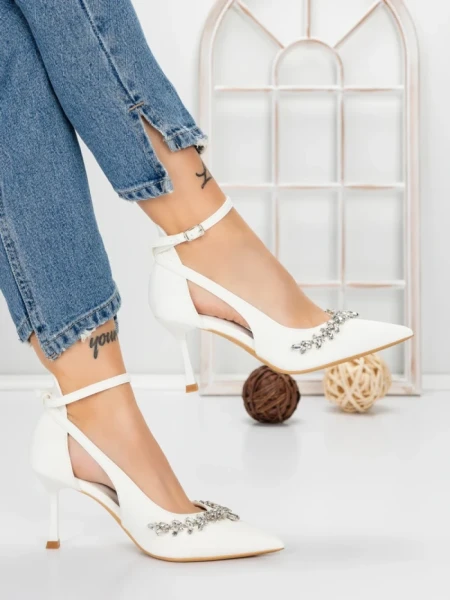 Pantofi Stiletto 5DC26 WHITE | MEI