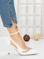Pantofi Stiletto 5DC26 WHITE | MEI