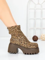 Ghete Dama cu Platforma 5WL77 LEOPARD PRINT | MEI