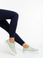 Pantofi sport dama verzi din piele ecologica Amelda