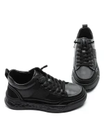 Ghete Barbati din piele naturala 88805 BLACK | ADVANCER