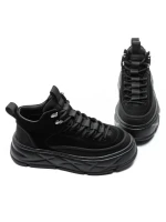 Ghete Barbati din piele naturala 88860 BLACK | ADVANCER