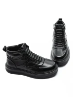 Ghete Barbati din piele naturala 88130 BLACK | ADVANCER