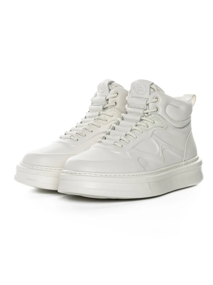 Ghete Barbati din piele naturala 88130 WHITE | ADVANCER