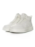 Ghete Barbati din piele naturala 88130 WHITE | ADVANCER