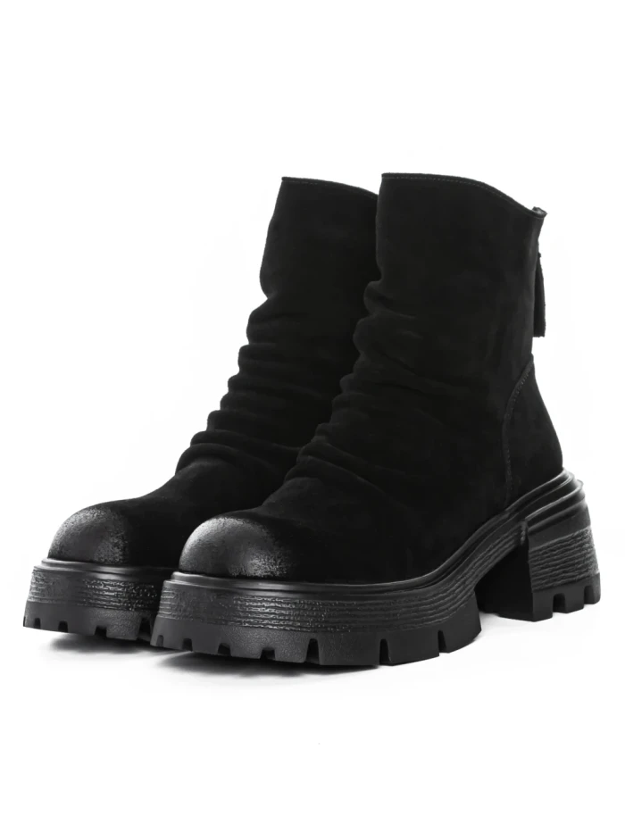 Ghete Dama din piele naturala D28-3F BLACK | ADVANCER