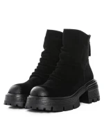 Ghete Dama din piele naturala D28-3F BLACK | ADVANCER