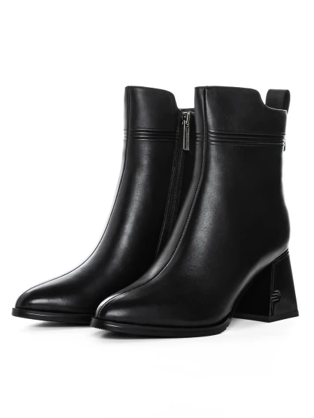 Botine Dama cu toc gros K107-55-B81A Negru » MeiShop.Ro