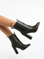 Botine dama verzi din piele ecologica Kaylah