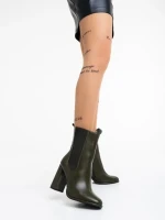 Botine dama verzi din piele ecologica Kaylah