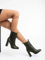 Botine dama verzi din piele ecologica Kaylah