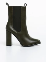 Botine dama verzi din piele ecologica Kaylah