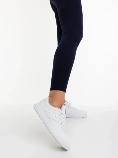 Pantofi sport dama albi din piele ecologica Amelda