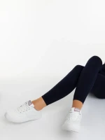 Pantofi sport dama albi din piele ecologica Amelda