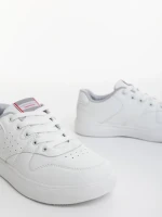 Pantofi sport dama albi din piele ecologica Amelda