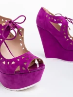 Sandale dama mov din material textil Shyama