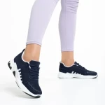 Pantofi sport dama albastri din material textil Linetta
